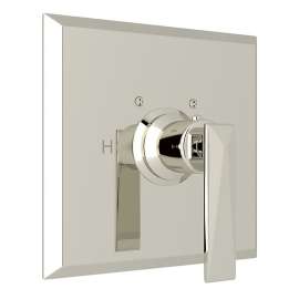Vincent A4014LVPN Thermostatic Trim Plate with Metal Lever and without Volume Control in Polished Nickel
