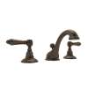 C-Spout Widespread Lavatory Faucet with Metal Lever Pop-Up in Tuscan Brass