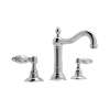 Column Spout Widespread Lavatory Faucet with Crystal Levers Pop-Up in Polished Chrome
