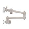 Wall Mount Swing Arm Pot Filler With Cross Handle In Satin Nickel