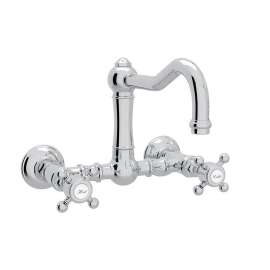 Italian Kitchen Acqui Bridge Faucet With Double-Cross Handle - In Multiple Colors