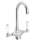C-Spout Bar/Food Prep Faucet With Porcelain Lever Handle In Polished Chrome