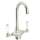 C-Spout Bar/Food Prep Faucet With Porcelain Lever Handle In Polished Nickel