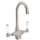 C-Spout Bar/Food Prep Faucet With Porcelain Lever Handle In Satin Nickel