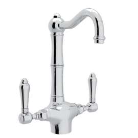 Italian Kitchen Acqui Bar/Food Prep Faucet With Double-Lever Handle - In Multiple Colors