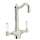 Single Hole Column Spout Bar/ Food Prep Faucet With Porcelain Lever Handle In Polished Nickel