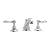 High Neck Widespread Lavatory Faucet with Metal Levers Pop-Up and Hex Spout in Polished Chrome