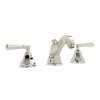 High Neck Widespread Lavatory Faucet with Hex Spout Metal Lever Handles and Pop-Up in Polished Nickel