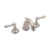 C-Spout Widespread Lavatory Faucet with Metal Levers Pop-Up and 