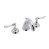 C-Spout Widespread Lavatory Faucet with Porcelain Levers Pop-Up and 