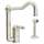 Single Hole Column Spout Kitchen Faucet With Sidespray With Metal Lever Handle In Polished Nickel