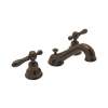 C-Spout Widespread Lavatory Faucet with Classic Metal Lever in Tuscan Brass