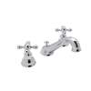 C-Spout Widespread Lavatory Faucet with Cross Handles in Polished Chrome