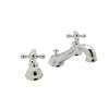 C-Spout Widespread Lavatory Faucet with Cross Handles in Polished Nickel