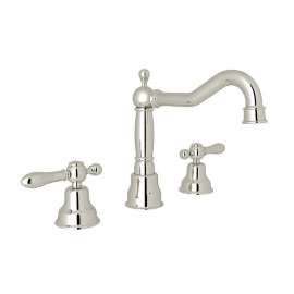 Column Spout Widespread Lavatory Faucet Classic Metal Levers Pop-Up and 7-1/8