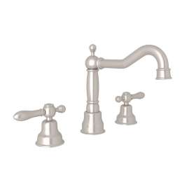 Column Spout Widespread Lavatory Faucet Classic Metal Levers Pop-Up and 7-1/8