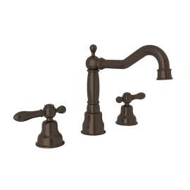 Column Spout Widespread Lavatory Faucet Classic Metal Levers Pop-Up and 7-1/8