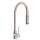 Side Lever Handle Pull-Down High Spout Kitchen Faucet In Satin Nickel