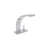 High Neck Single Lever Deck Mount Lavatory Faucet with Metal Lever in Polished Chrome