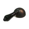 Black Porcelain Single Lever Handle With Dome Cap In Tuscan Brass