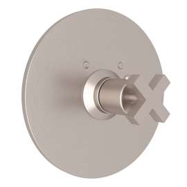Avanti A4214XMSTN Thermostatic Trim Plate with Cross Handle and without Volume Control in Satin Nickel