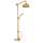 Exposed Wall Mount Thermostatic Shower with Classic Metal Lever and Volume Control in Italian Brass