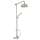 Exposed Wall Mount Thermostatic Shower with Cross Handle and Volume Control in Polished Nickel