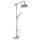 Exposed Wall Mount Thermostatic Shower with Cross Handle and Volume Control in Satin Nickel