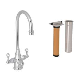 Perrin and Rowe Bar/Food Prep Faucet With Triple-Lever Handle - In Multiple Colors