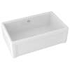 Casement Edge Front Single Bowl Apron Front Fireclay Kitchen Sink in White