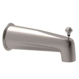 Wall Mount Tub Spout with Integrated Diverter in Satin Nickel