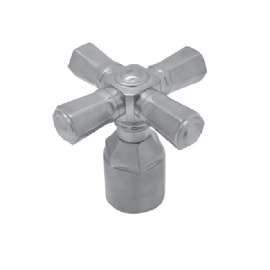 Cross Handle without Hot or Cold Indicator in Polished Chrome