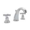 C-Spout Widespread Lavatory Faucet with Cross Handles and Pop-Up in Polished Chrome