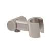 Modern Handshower Holder with Outlet for Shower Arm Connection in Satin Nickel