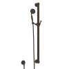 36-in Decorative Grab Bar Set with Single-Function Anti-Cal Handshower/Hose/Outlet in Tuscan Brass