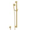 36-in Decorative Grab Bar Set with Single-Function Anti-Cal Handshower/Hose/Outlet in Italian Brass