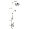Perrin and Rowe Edwardian U.KIT1NX-PN Thermostatic Shower Package with Cross Handle in Polished Nickel