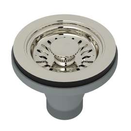Manual Strainer Basket without Remote Pop-Up in Polished Nickel