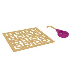 Weave Decorative Drain Cover in Italian Brass