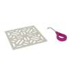 Mosaic Decorative Drain Cover in Polished Nickel
