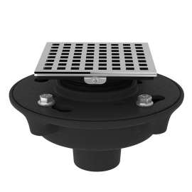 Cast Iron 2-in No Hub Drain Kit with 3143 Matrix Decorative Cover