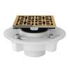 PVC 2-in X 3-in Drain Kit with 3142 Weave Decorative Cover in Italian Brass