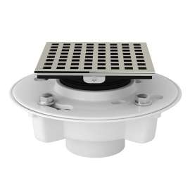 PVC 2-in X 3-in Drain Kit with 3143 Matrix Decorative Cover in Polished Nickel