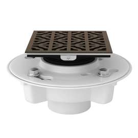 PVC 2-in x 3-in Drain Kit with 3146 Petal Decorative Cover in Tuscan Brass