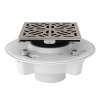 PVC 2-in X 3-in Drain Kit with 3144 Mosaic Decorative Cover in Satin Nickel
