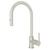 Pull-Down Side Lever Kitchen Faucet With Metal Lever Handle In Polished Nickel
