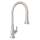 Italian Kitchen Patrizia A3420LMSTN-2 Pull-Down Kitchen Faucet With Metal Lever Handle In Satin Nickel