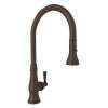 Italian Kitchen Patrizia A3420LMTCB-2 Pull-Down Kitchen Faucet With Metal Lever Handle In Tuscan Brass