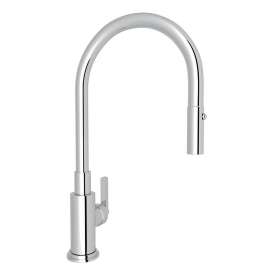 A3430LM-2-M Italian Kitchen Lombardia Pull-Down Kitchen Faucet With Metal Lever Handle