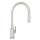 Pull-Down Kitchen Faucet With Metal Lever Handle In Satin Nickel
